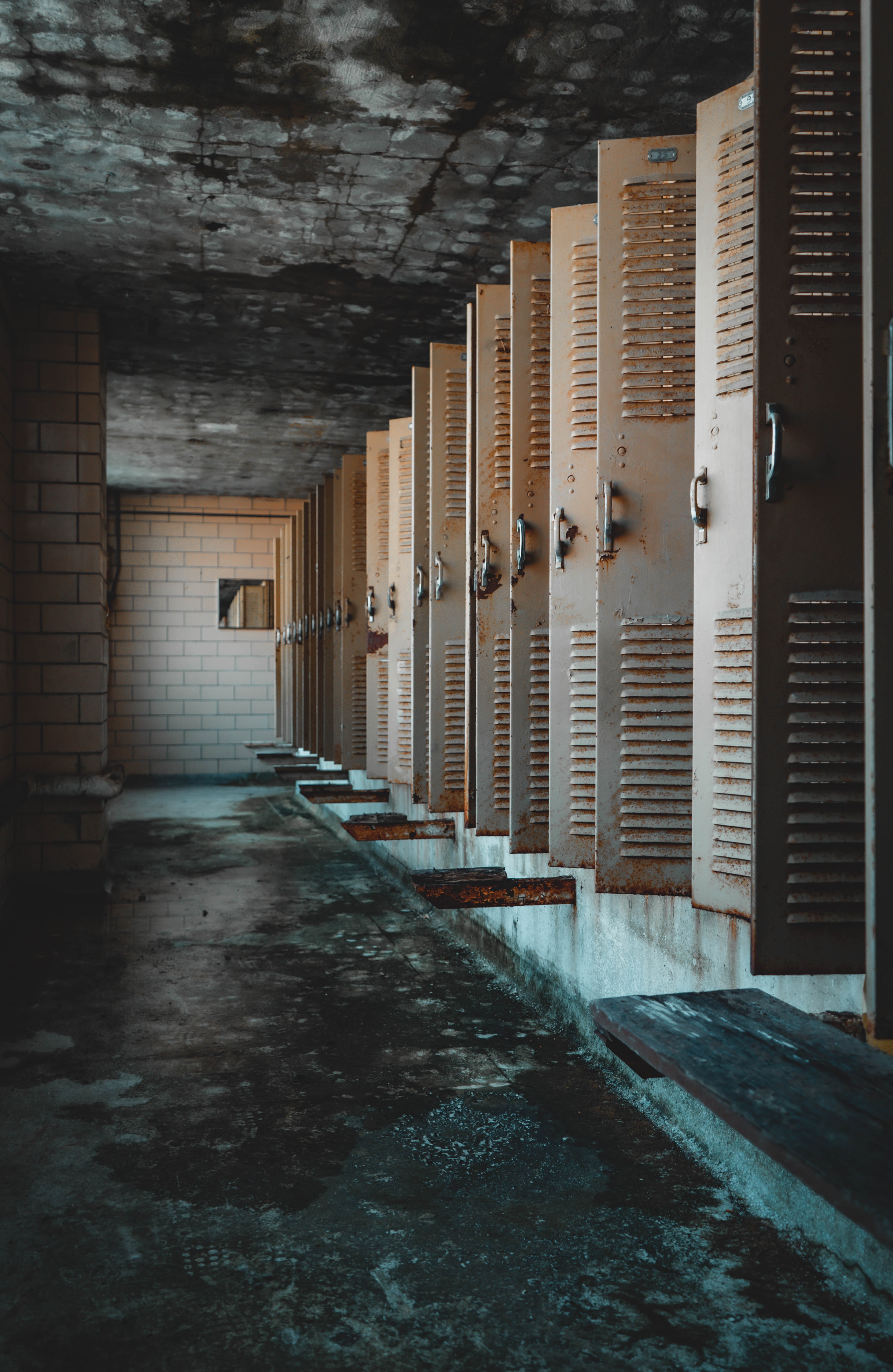 Abandoned building with lockers.