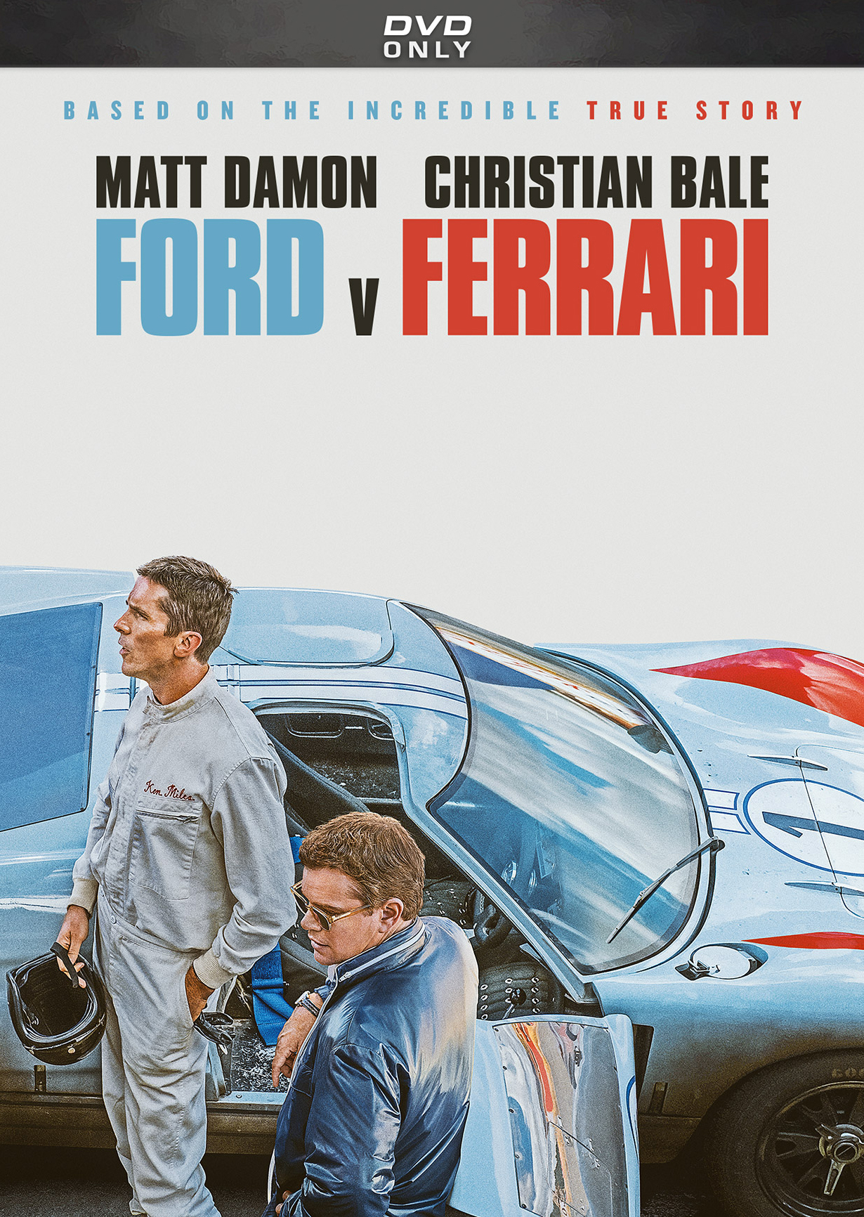 DVD cover for Ford v. Ferrari.