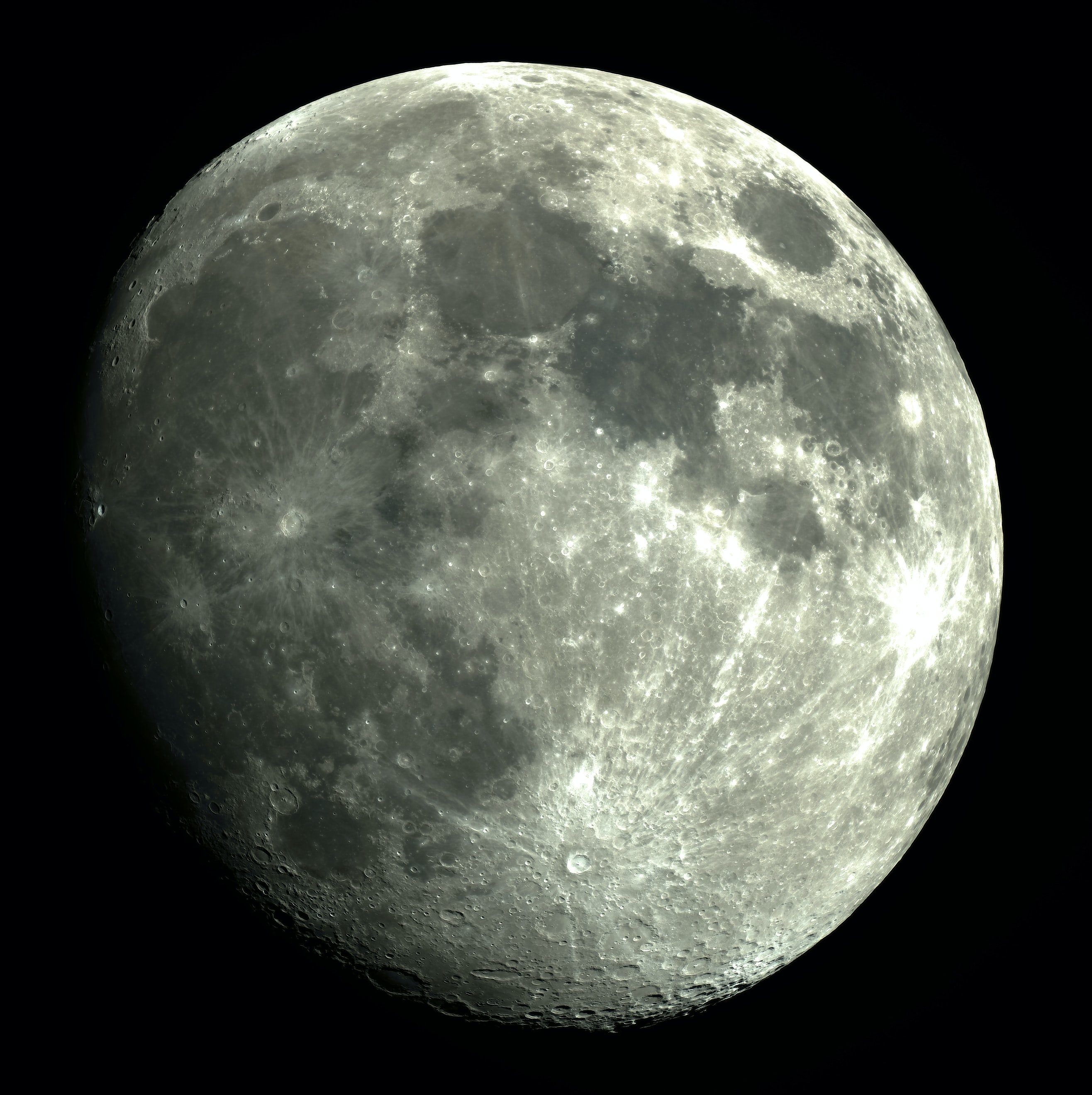 Photograph of the moon.