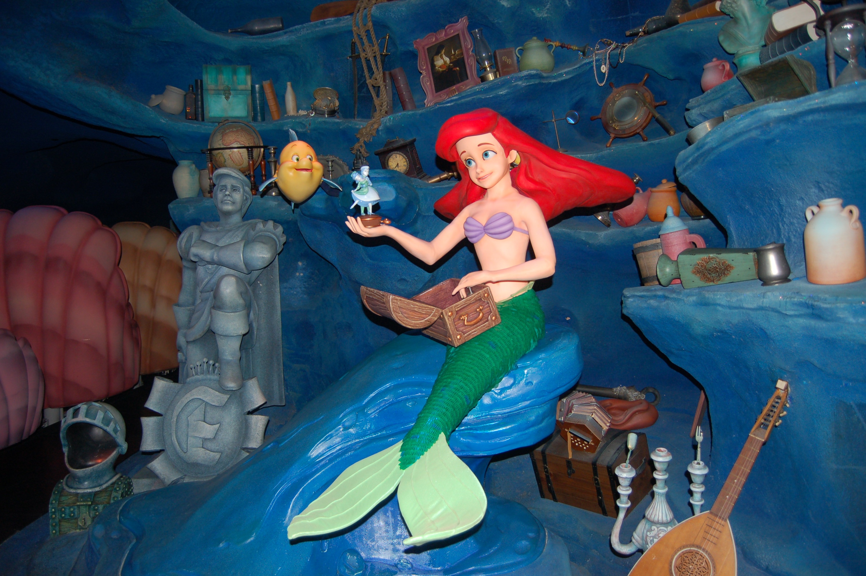 Photograph of Ariel's Underwater Treasure Room.