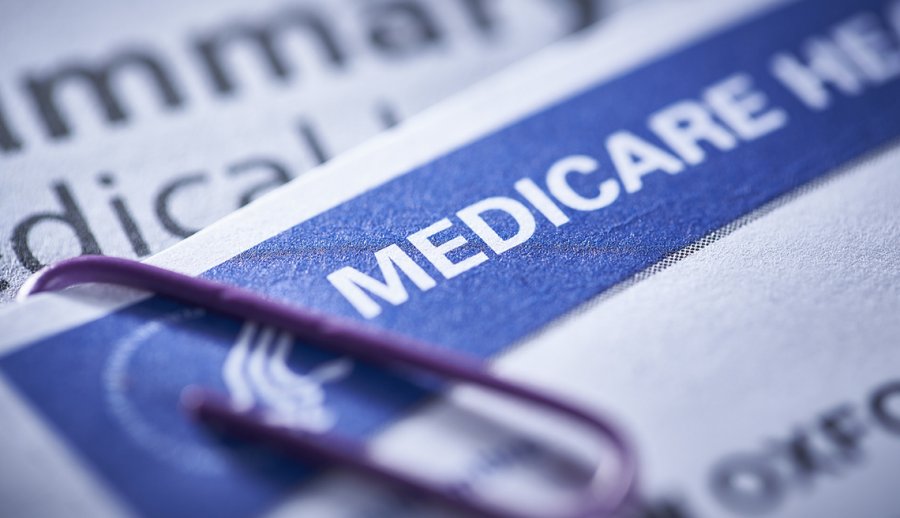 Blurred Medicare card photo.