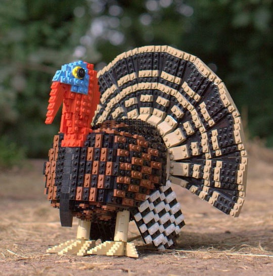 Turkey made out of Legos.