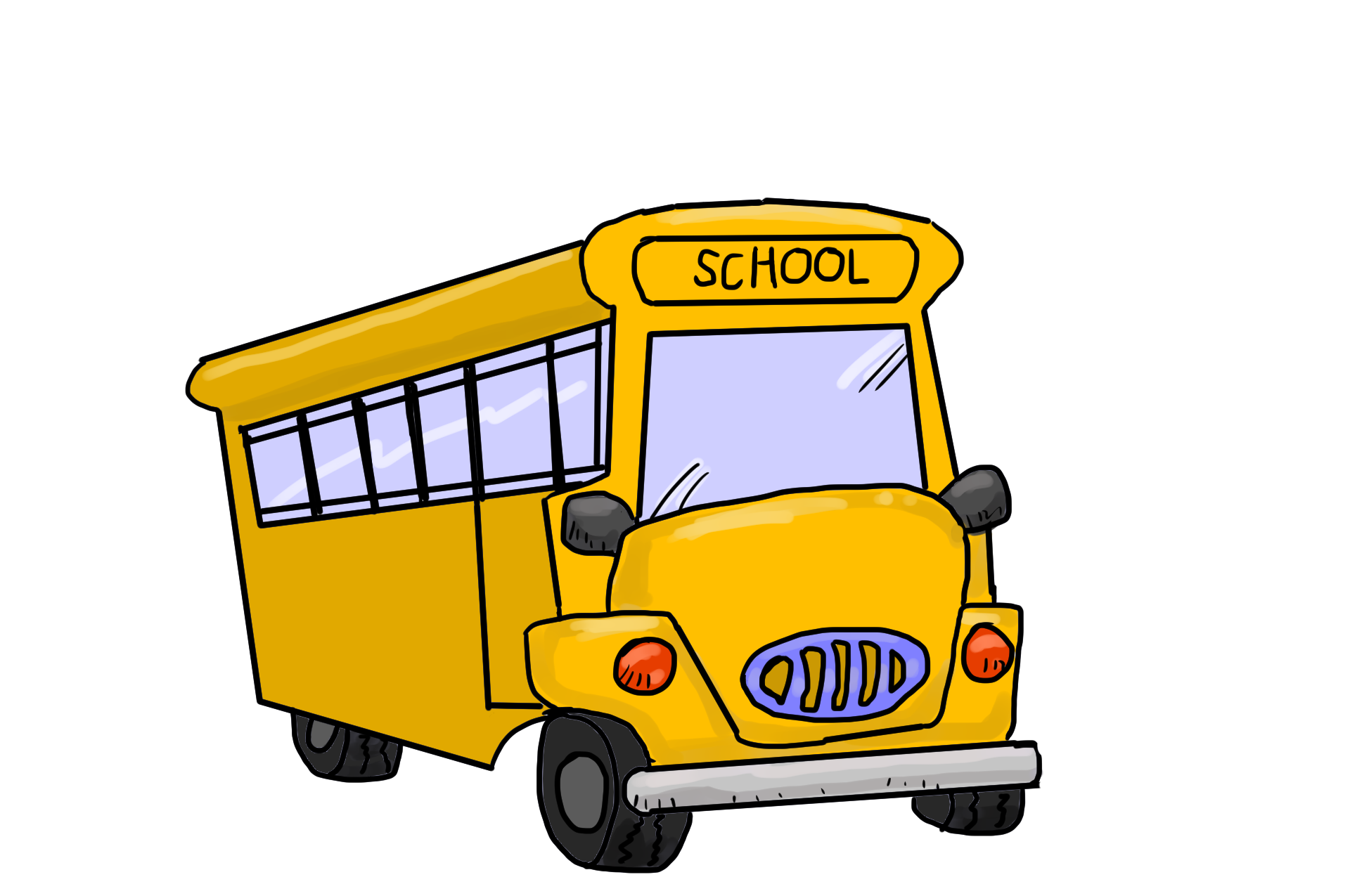 Illustration of a school bus.
