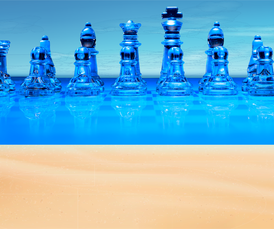 Blue Chess Board Beach
