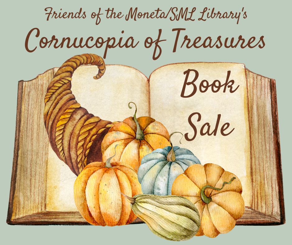 Watercolor Cornucopia and gourds on a book with wording around it. 