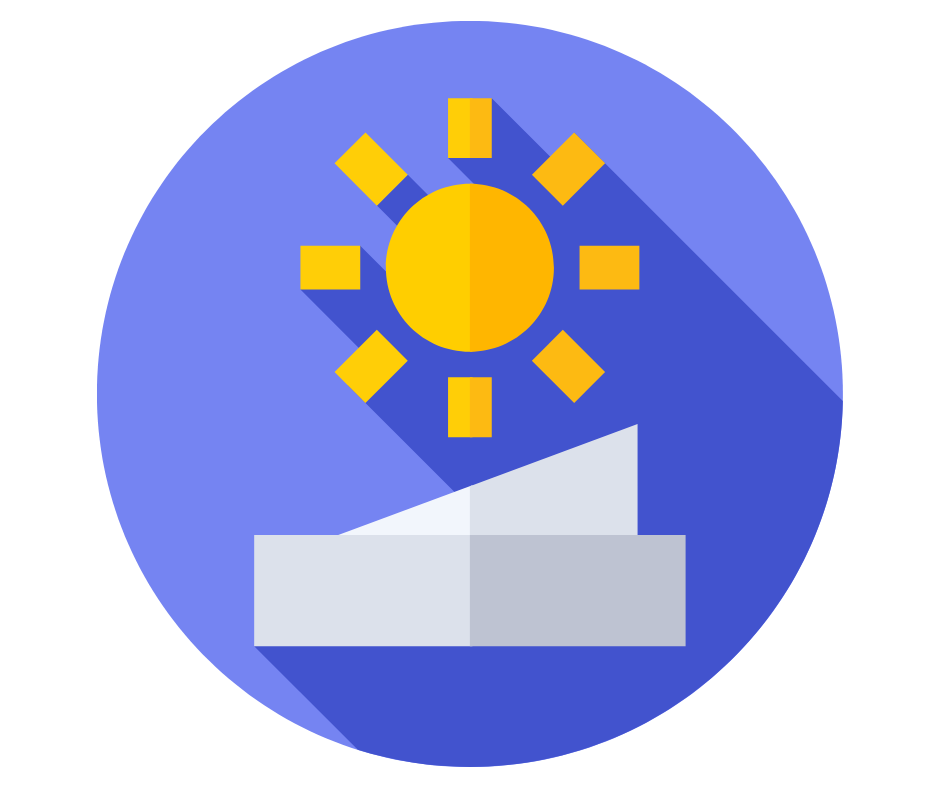 Icon representing a sundial