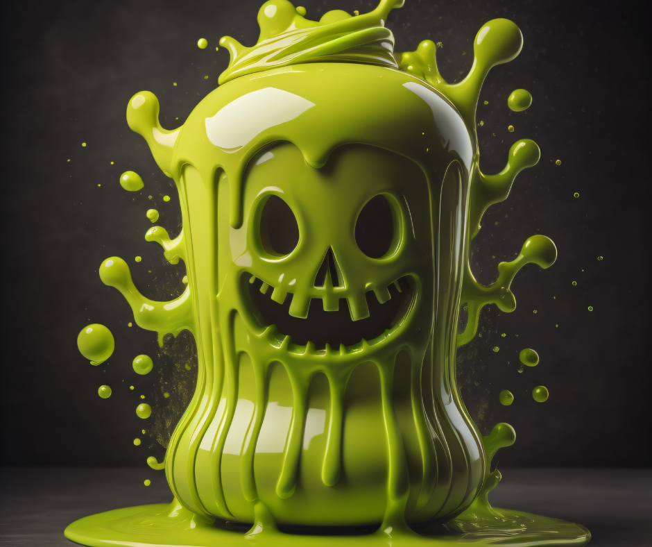 Jack-O-Lantern made out of slime.