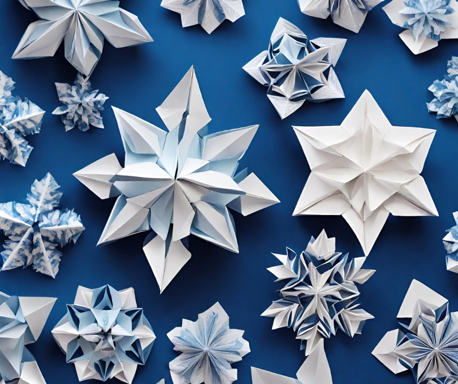 AI image of paper snowflakes