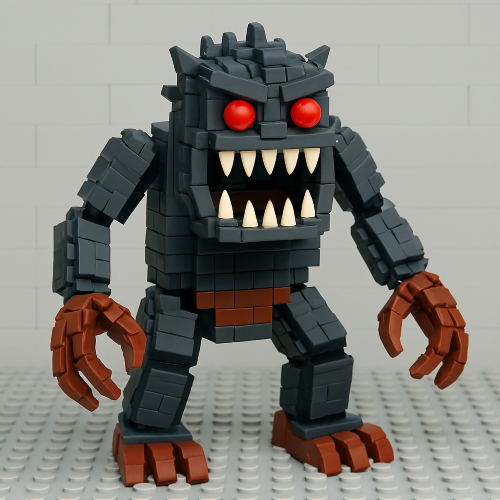 AI Scary Lego monster.