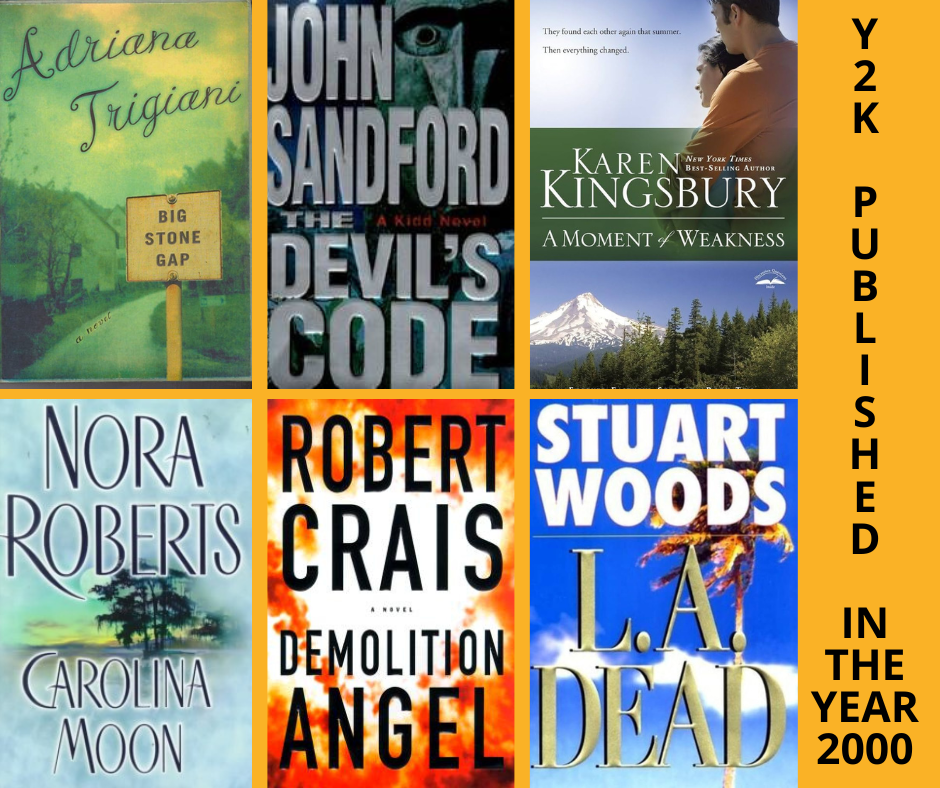 Collage of books published in the year 2000