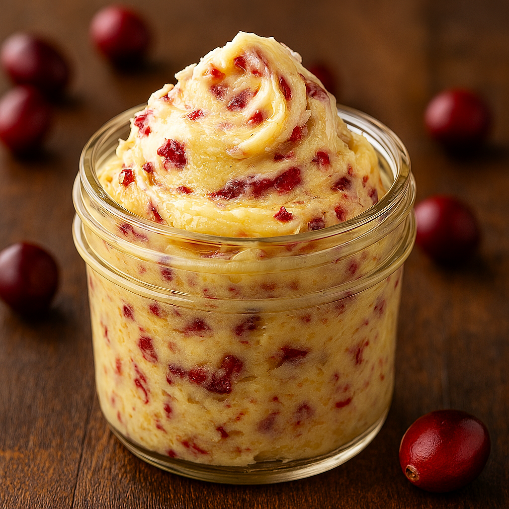 Cranberry compound butter in a jar ai.