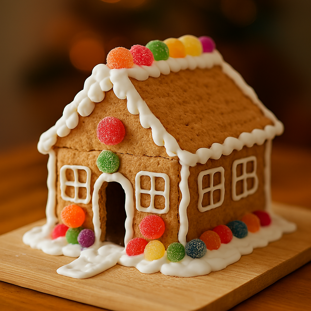 Graham cracker gingerbread house