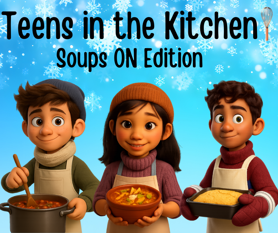 Teens in the kitchen ad for January