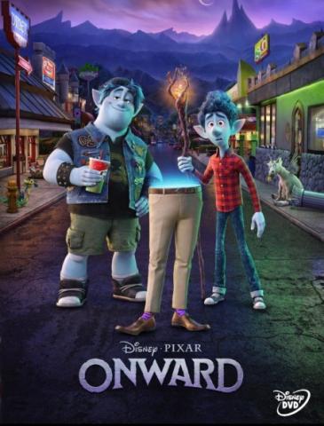 DVD cover for the movie Onward.