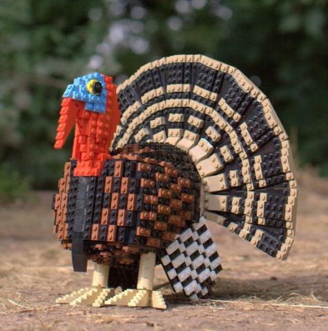 Turkey made out of Legos.