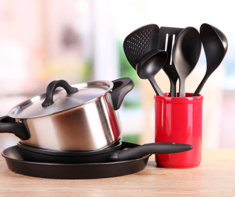 Kitchen tools, pots, pan