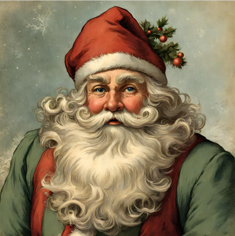 AI generated image of Santa Claus