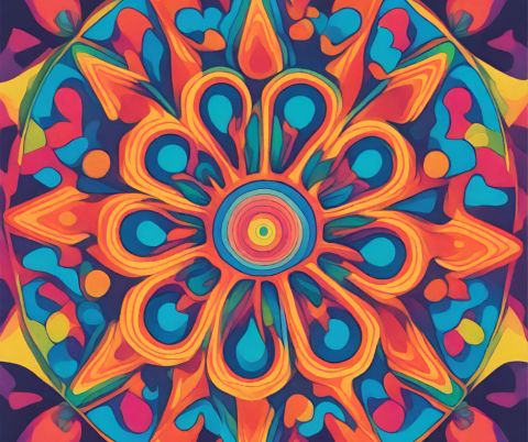 AI Kaleidoscope pattern. 