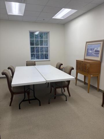 Photo of group study room showing furniture and layout.