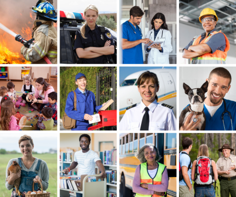 Collage of Community Helper photos