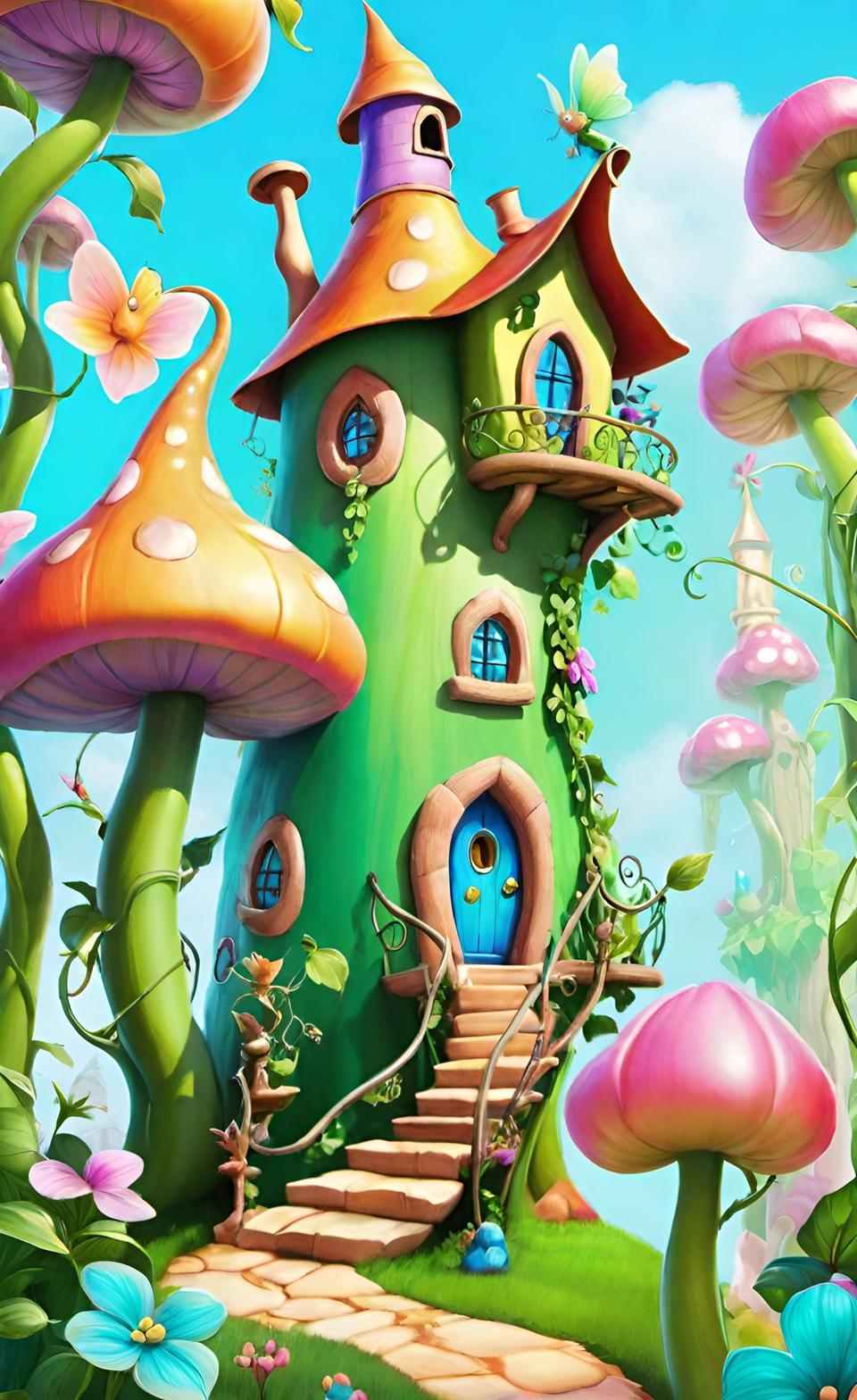 Beanstalk fairy house.