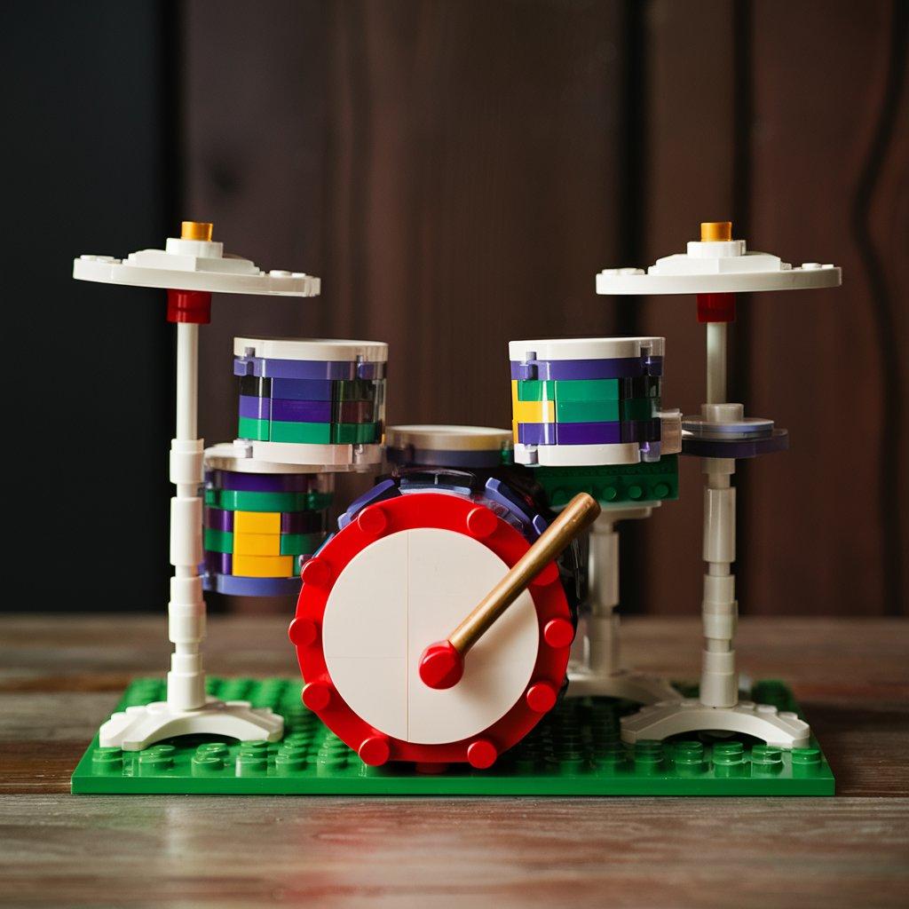 Drum Set made out of Legos