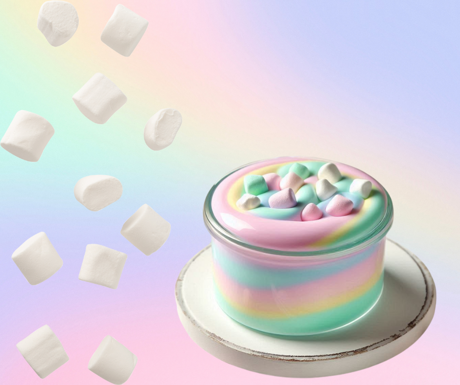 Marshmallow slime in a jar