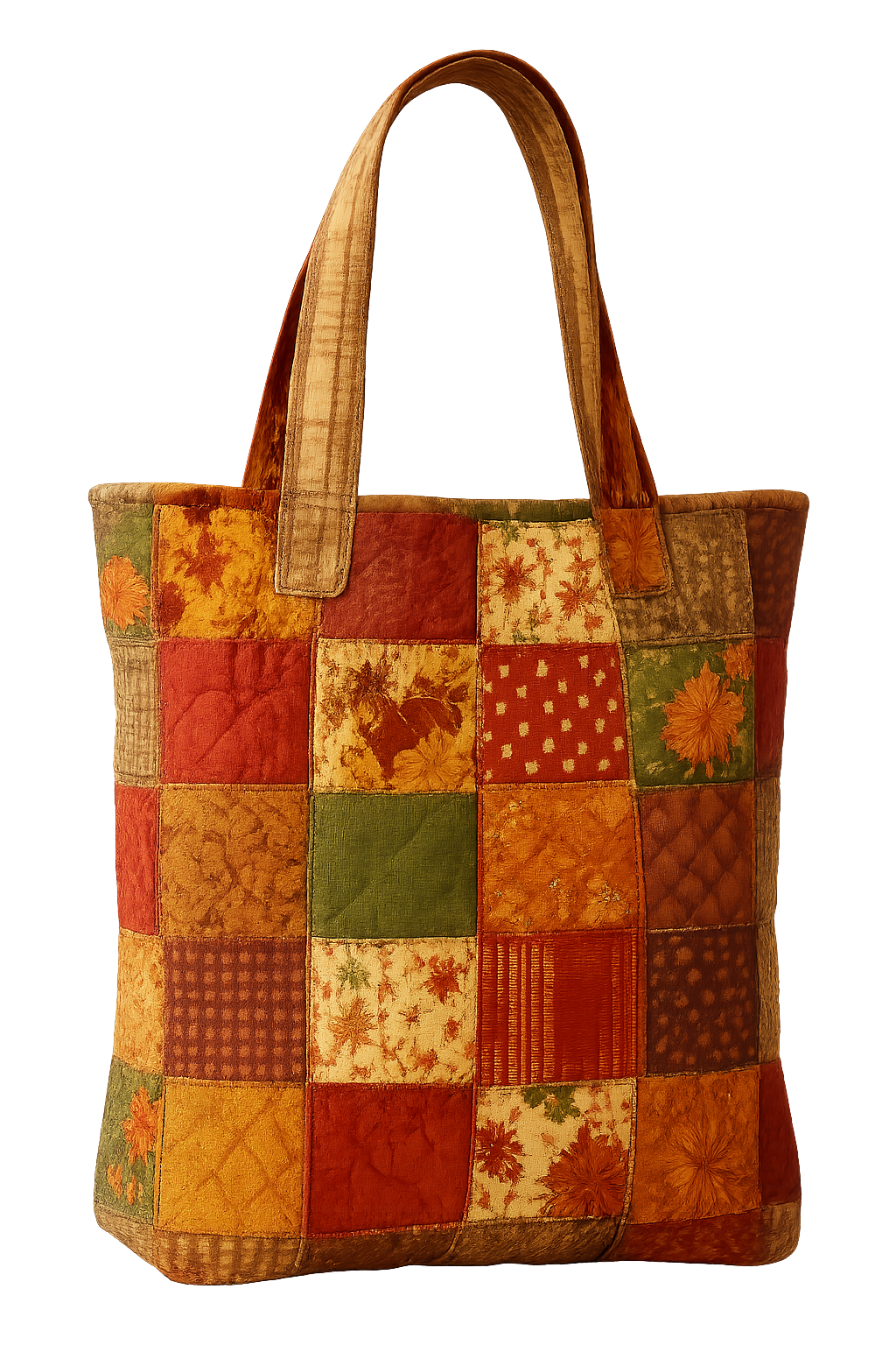 AI patchwork tote bag