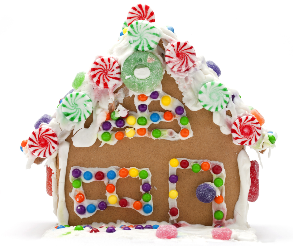 Photo of a Gingerbread house decorated with Candy